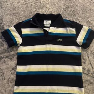 Lacoste Kids Polo Shirt - Navy, White, Yellow, Blue